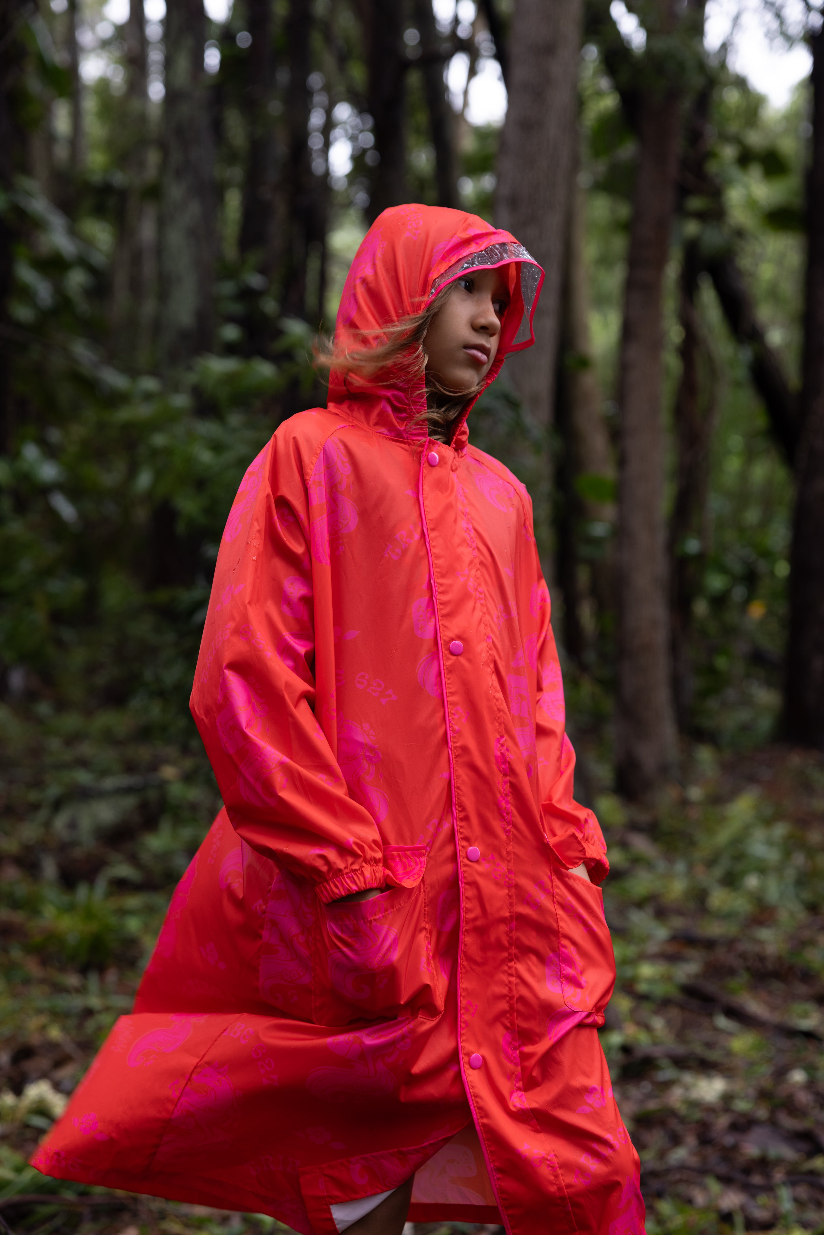 Packable Rain Jacket - Red Fox