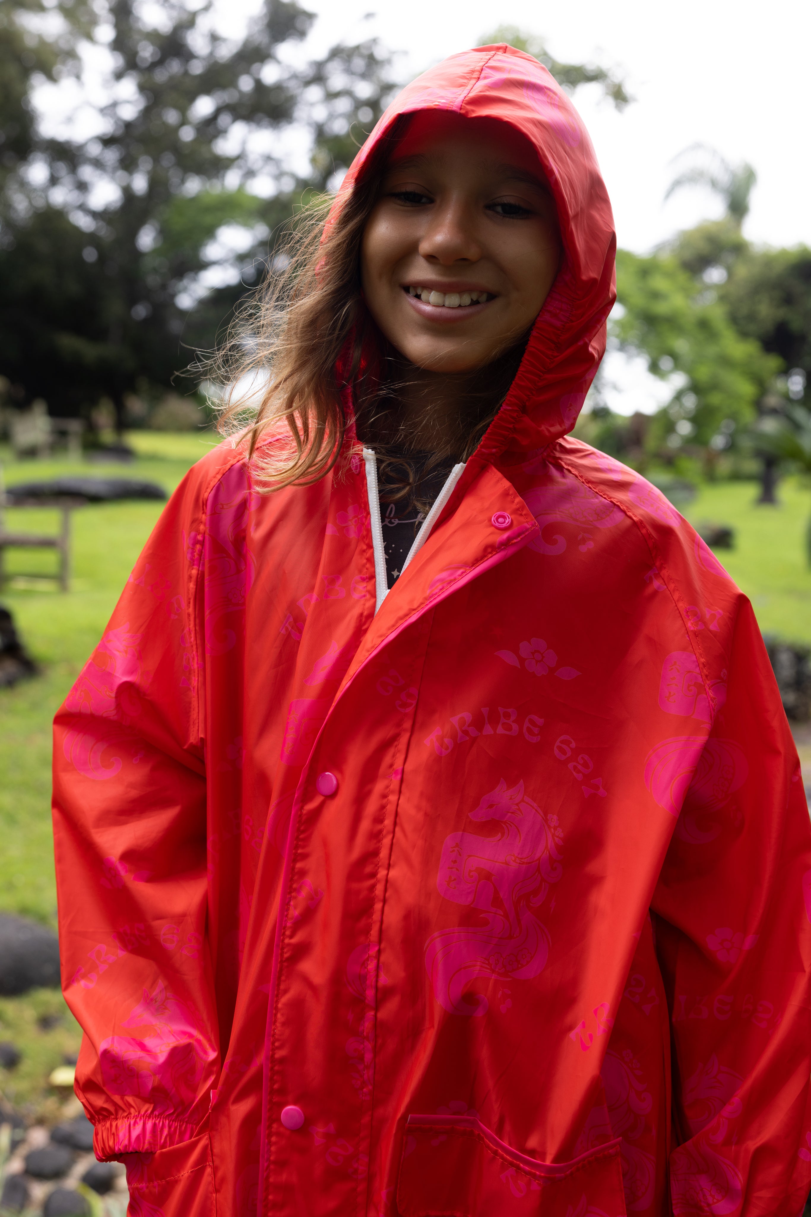 Packable Rain Jacket - Red Fox