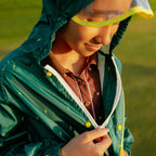 Packable Rain Jacket - Green Lightning