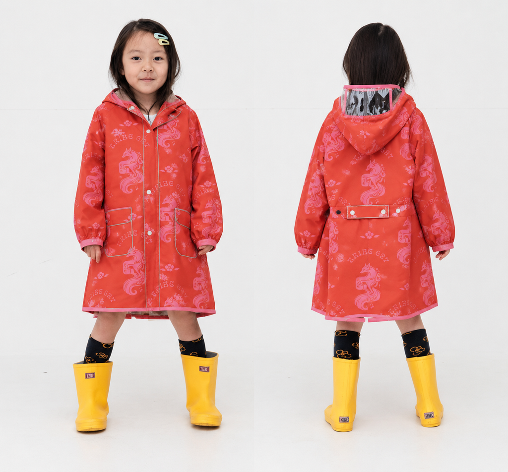 Packable Rain Jacket - Red Fox