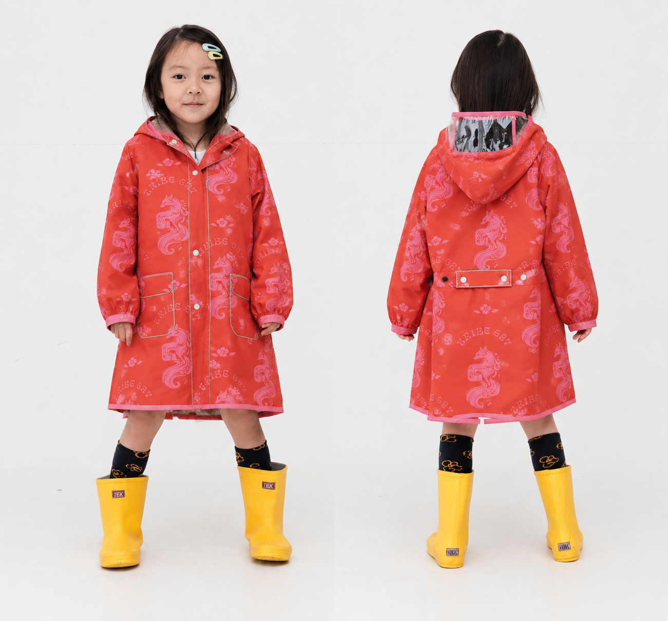 Packable Rain Jacket - Red Fox
