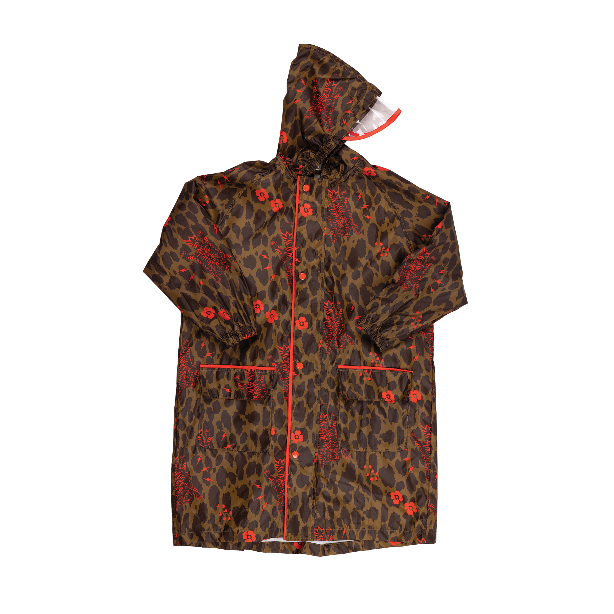 Packable Rain Jacket - Foxy Cheetah