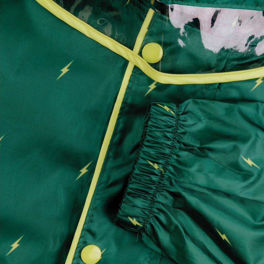 Packable Rain Jacket - Green Lightning