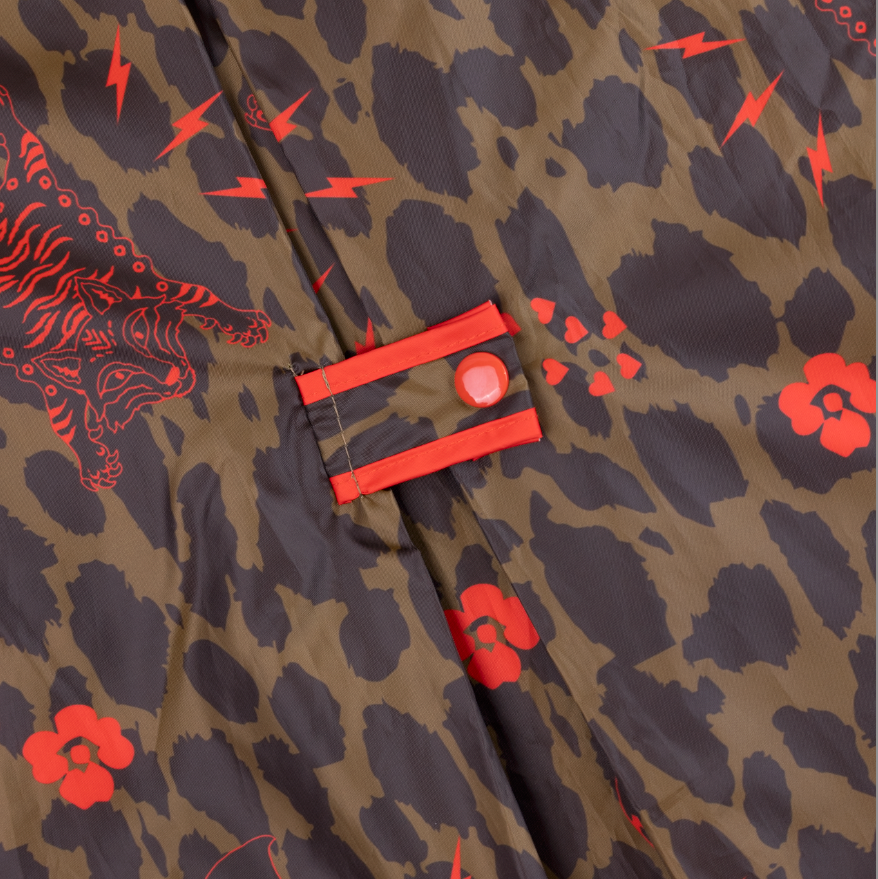 Packable Rain Jacket - Foxy Cheetah